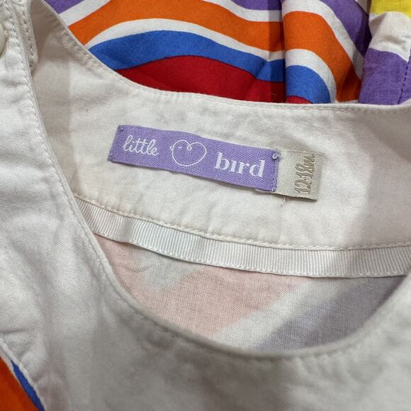 Little Bird by Jools Oliver Retro Rainbow Stripe Collar Dress - Picture 6 of 8